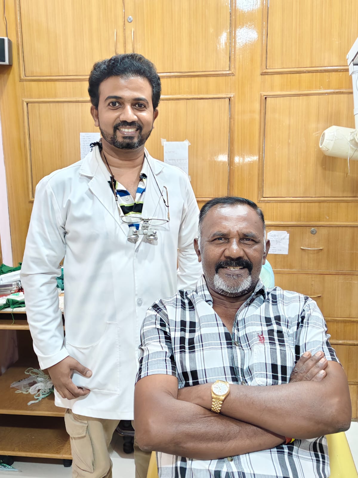 Dr. Raam Prasath with Dental Implant Patient